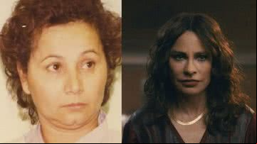 Montagem mostrando Griselda Blanco na realidade e na série - Divulgação/ Netflix