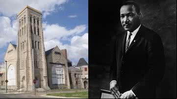 Templo Clayborn em Memphis, associado a Martin Luther King, é danificado após incêndio - Reprodução/Google Earth e Getty Images
