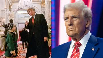 Cena de 'Esqueceram de Mim 2' e o presidente americano, Donald Trump - Reprodução/20th Century Studios / Getty Images