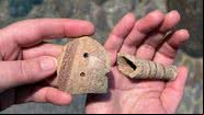 Fragmentos de chocalhos de bebês de 4.500 anos - Divulgação/Museu Nacional da Dinamarca