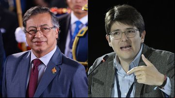 Petro (à esq.) insinua que ataque a Uribe (à dir.) seja parte de complô - Getty Images
