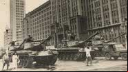 Registro feito em 1964 mostra tanques no Rio de Janeiro - Arquivo Nacional