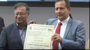 Félix Plasencia e Armando Benedetti durante evento que selou a união dos países - Divulgação / Youtube
